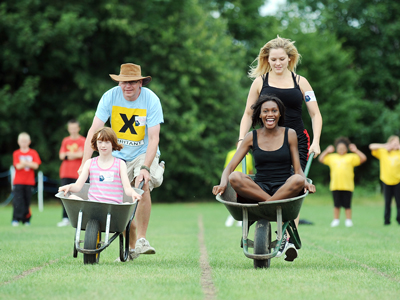 Wheelbarrow race