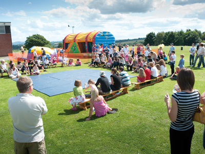 Crowd of people at the Community Games